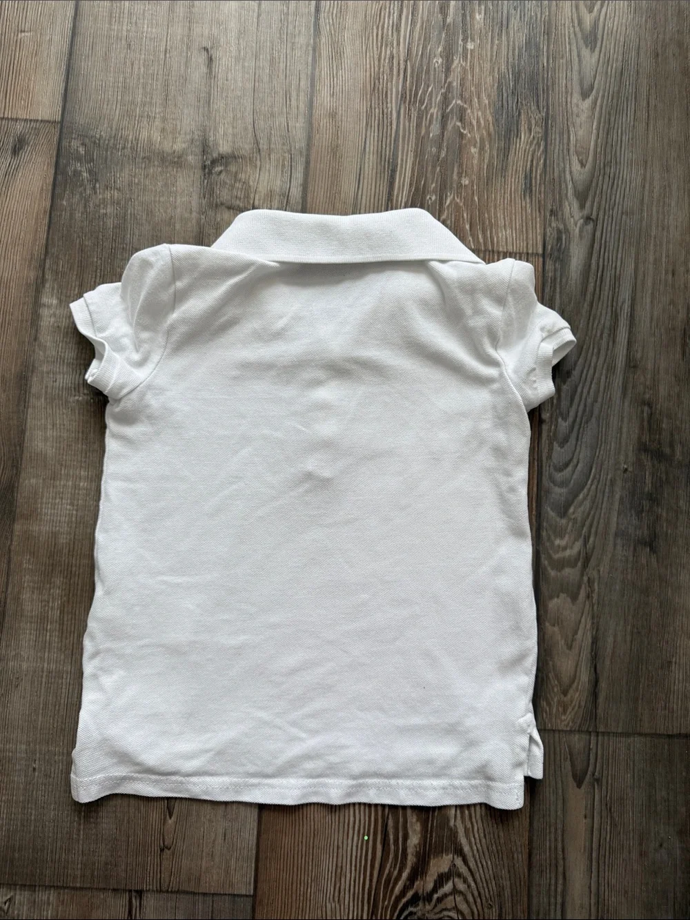 Ralph Lauren White Girls Polo Shirt with Embroidered Pony